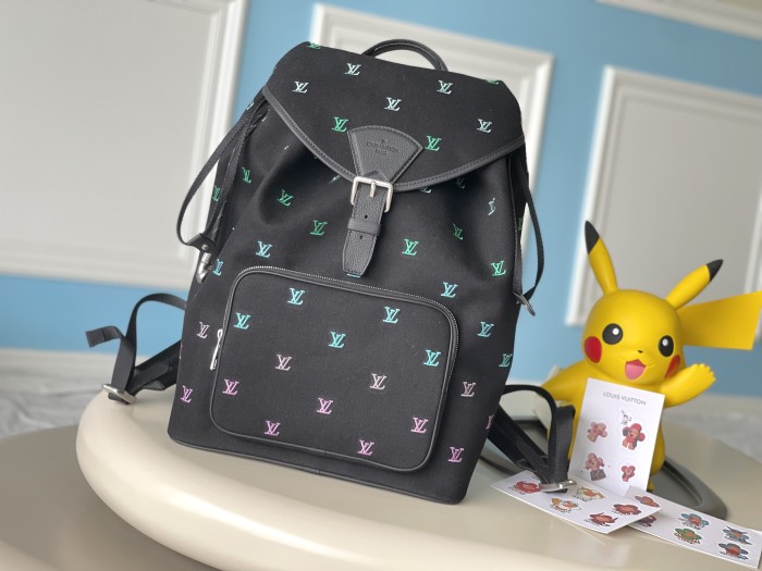NIGO Louis Vuitton Men's Embroidered Monogram Printed Solid Colour Shoulder Bag Backpack Bags #nigo76626