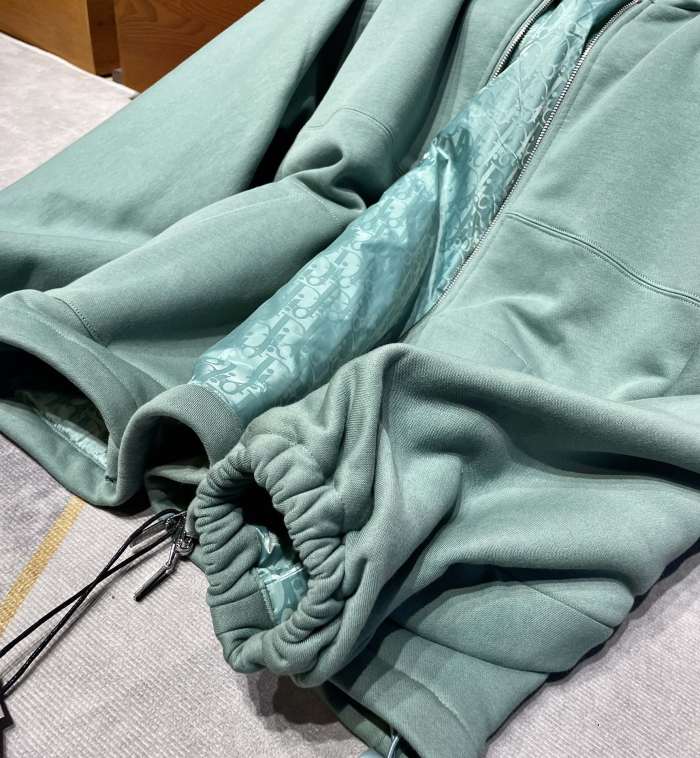 NIGO DIOR Men's Spring Autumn Solid Colour Letter Printed Reversible Wearable Zip Hooded Long Sleeve Jacket #nigo76629