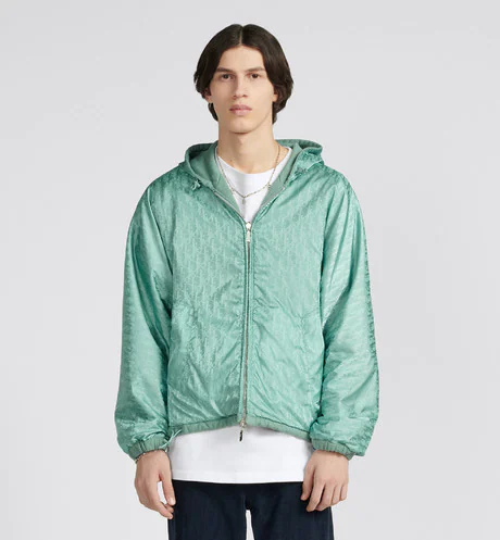 NIGO DIOR Men's Spring Autumn Solid Colour Letter Printed Reversible Wearable Zip Hooded Long Sleeve Jacket #nigo76629