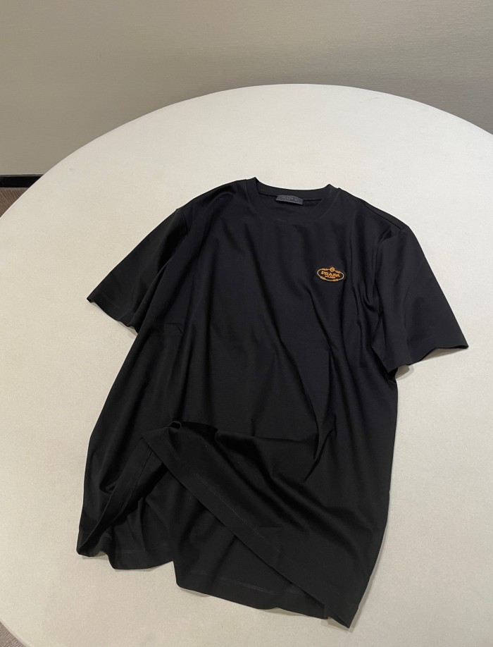NIGO Prada Men's Summer Solid Colour Embroidered Logo Printed Round Neck Short Sleeve T-Shirt #nigo76621