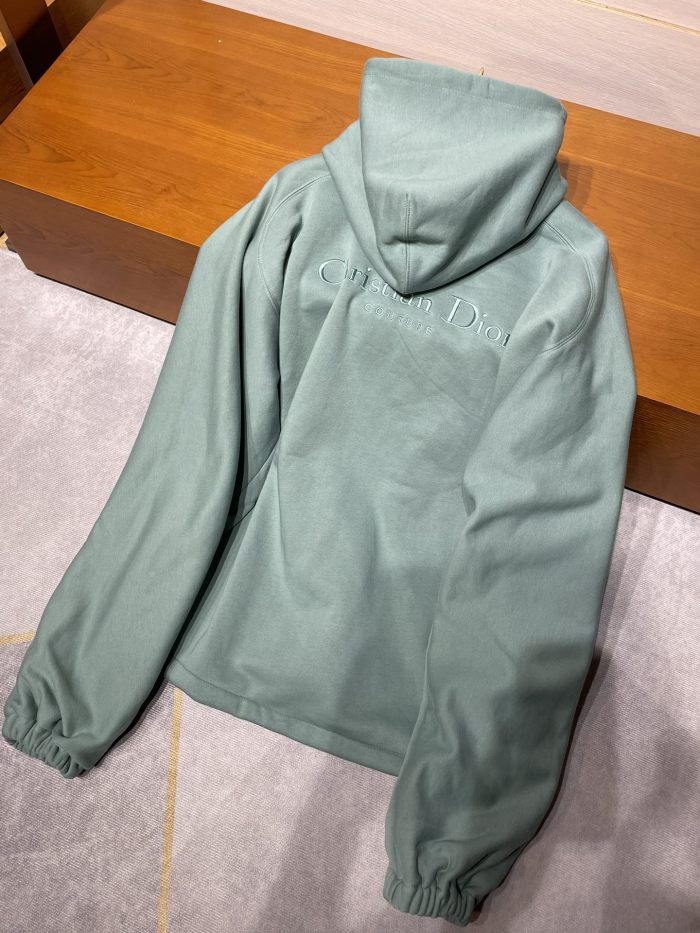 NIGO DIOR Men's Spring Autumn Solid Colour Letter Printed Reversible Wearable Zip Hooded Long Sleeve Jacket #nigo76629