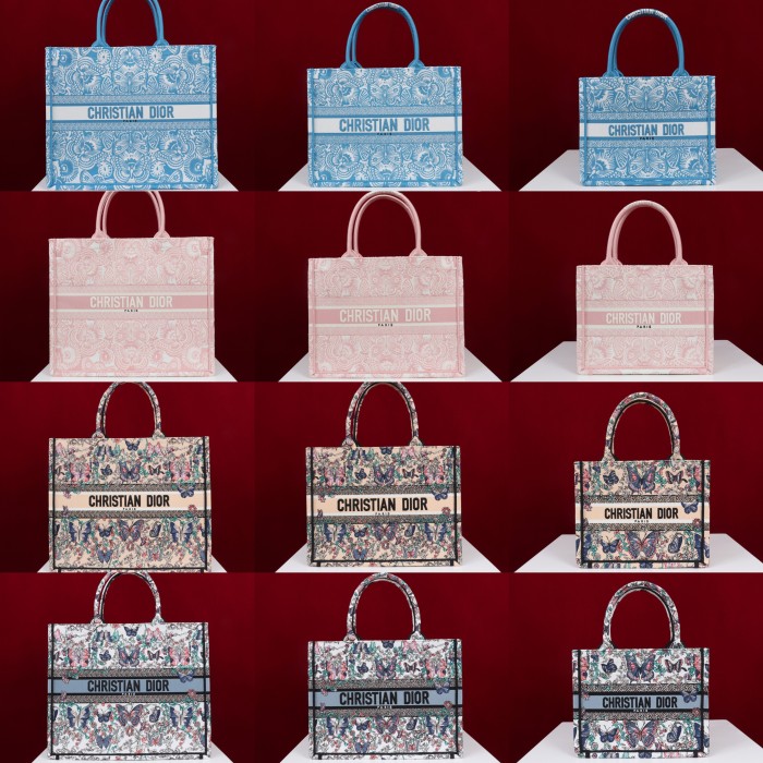 NIGO Dior Book Tote Women's Pattern Printed Embroidered Letter Printed Tweed Canvas Tote Bag Bags (please Contact Customer Service For Colour Selection Before Purchase) #nigo76615