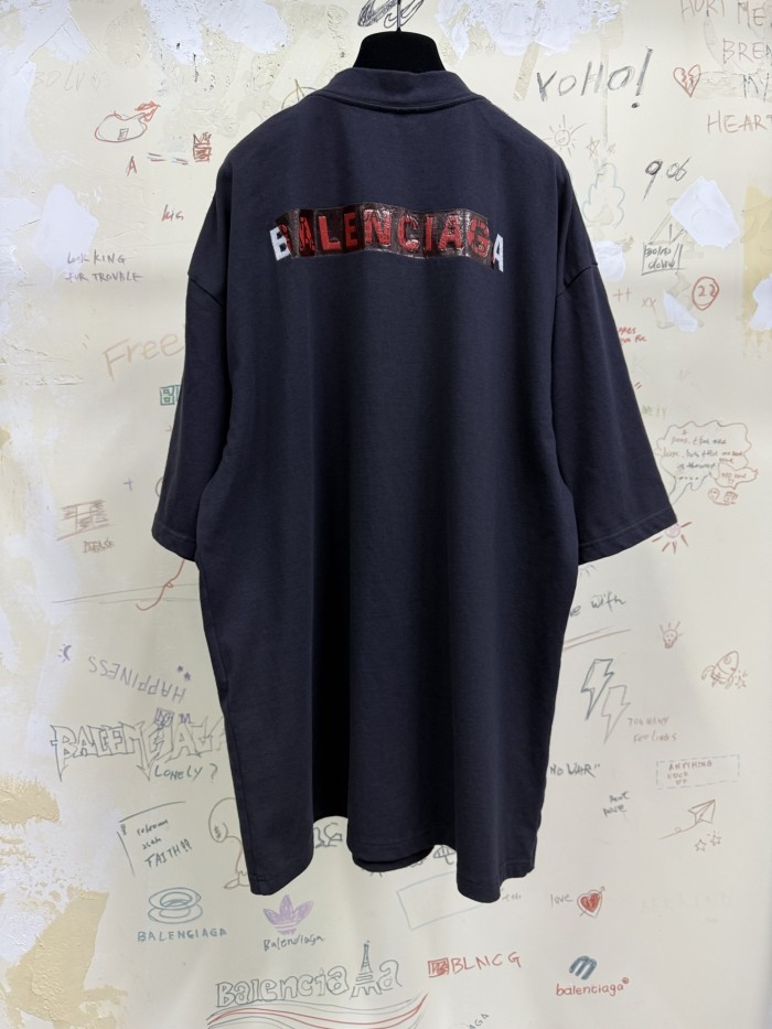 NIGO Balenciaga Men's Summer Solid Color Regular Fit Cotton Round Neck Short Sleeve T-Shirt #nigo76633
