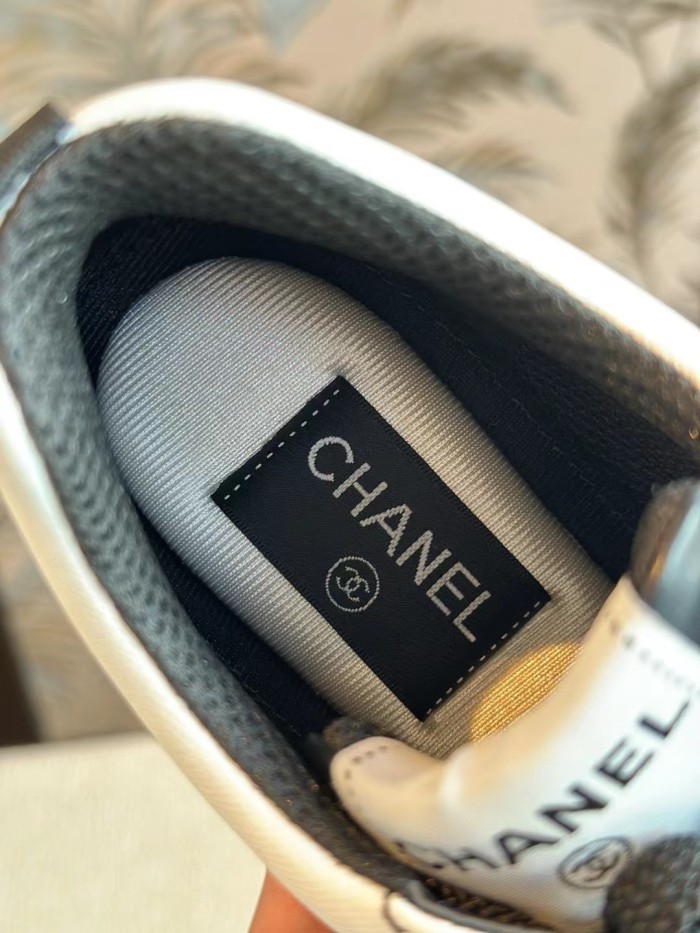 NIGO Chanel Women's Embroidered Line Solid Colour Low Top Lace Up Sneakers Shoes #nigo76648