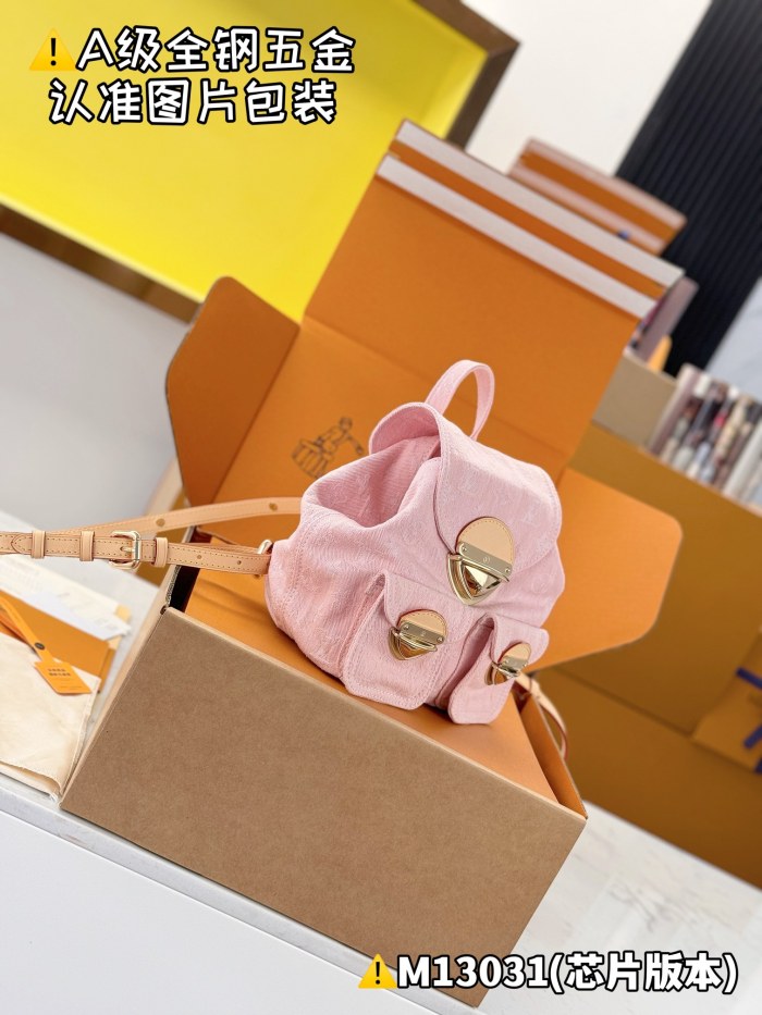 NIGO Louis Vuitton VENICE Women's Solid Colour Denim Letter Print Adjustable Shoulder Strap Shoulder Bag Bag #nigo76636