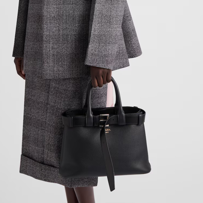 NIGO Prada Men's And Women's Buckle Leather Drawstring Handbag Large And Small Collection Fashion Trend Bag Bags 1BA434_2CY9_F03BH_V_OBO #nigo76655