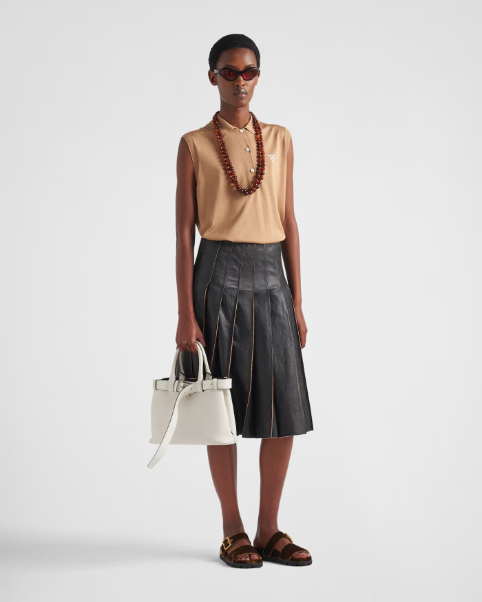 NIGO Prada Men's And Women's Buckle Leather Drawstring Handbag Large And Small Collection Fashion Trend Bag Bags 1BA434_2CY9_F03BH_V_OBO #nigo76655