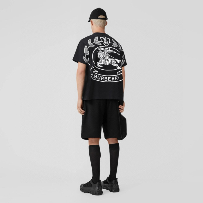 NIGO Burberry Men's Summer Monogram Printed Solid Colour Round Neck Cotton Short Sleeve T-Shirt #nigo76665
