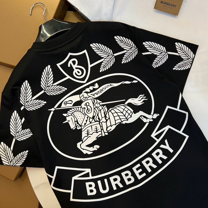 NIGO Burberry Men's Summer Monogram Printed Solid Colour Round Neck Cotton Short Sleeve T-Shirt #nigo76665