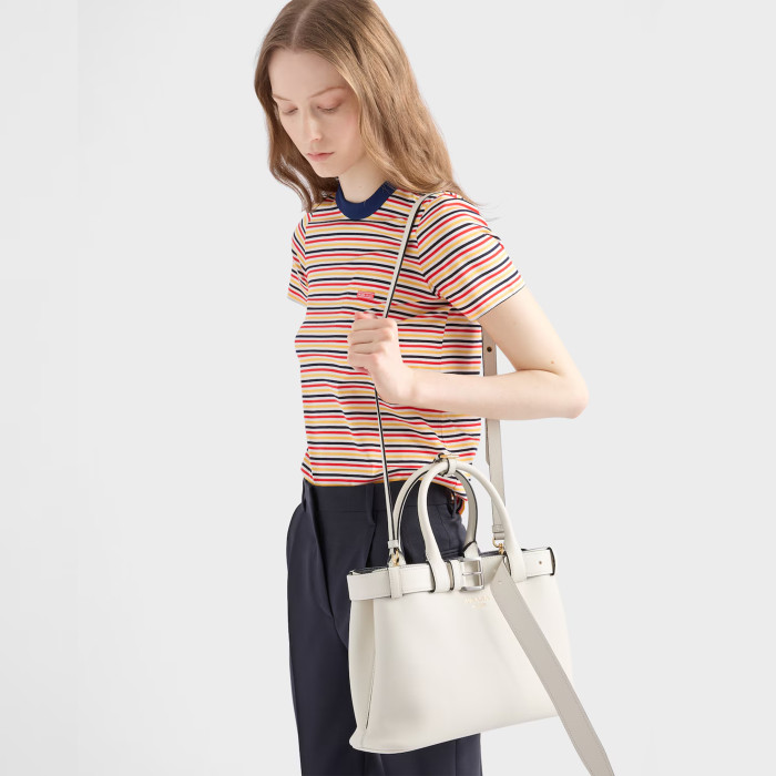 NIGO Prada Men's And Women's Buckle Leather Drawstring Handbag Large And Small Collection Fashion Trend Bag Bags 1BA434_2CY9_F03BH_V_OBO #nigo76655