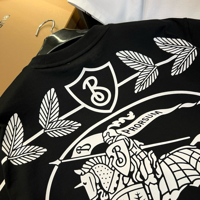 NIGO Burberry Men's Summer Monogram Printed Solid Colour Round Neck Cotton Short Sleeve T-Shirt #nigo76665