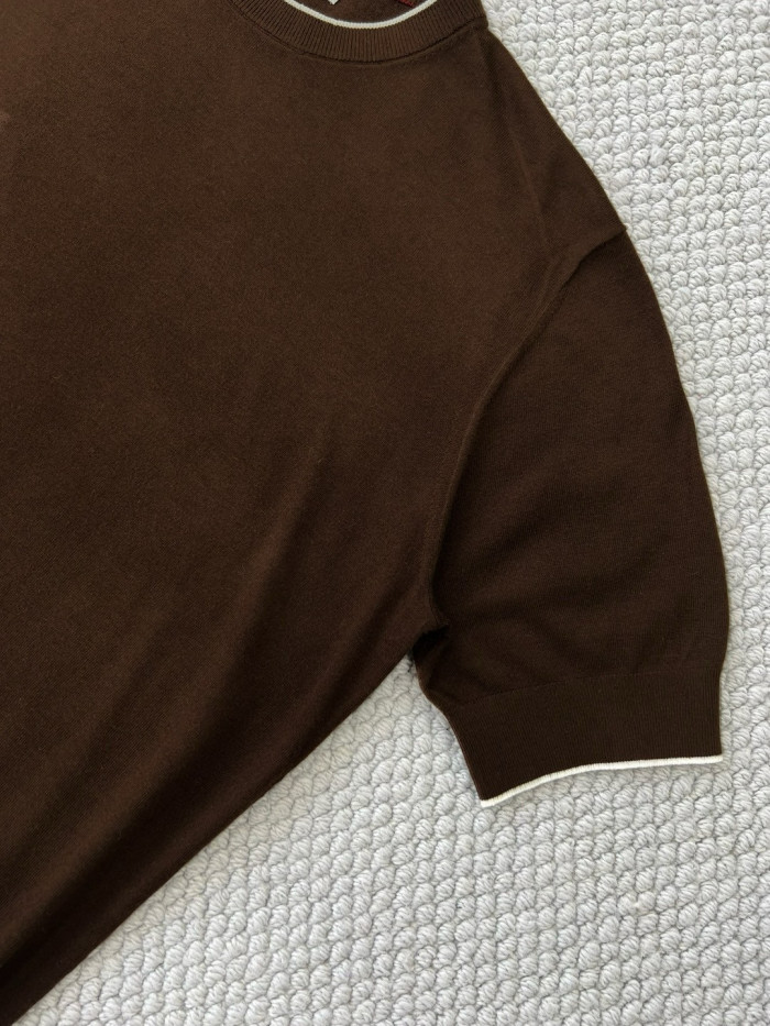 NIGO Brunello Cucinelli Men's Summer Solid Color Round Neck Cotton Short Sleeve T-Shirt #nigo76658