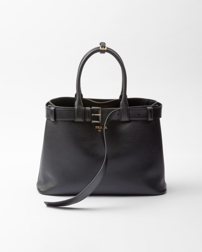 NIGO Prada Men's And Women's Buckle Leather Drawstring Handbag Large And Small Collection Fashion Trend Bag Bags 1BA434_2CY9_F03BH_V_OBO #nigo76655
