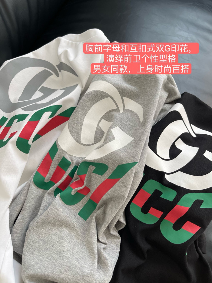 NIGO Gucci Men's Summer Monogram Printed Round Neck Cotton Short Sleeve T-Shirt #nigo76681