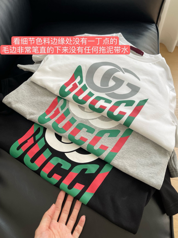 NIGO Gucci Men's Summer Monogram Printed Round Neck Cotton Short Sleeve T-Shirt #nigo76681