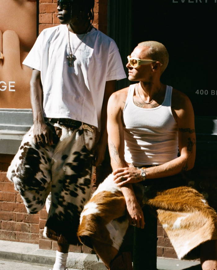 NIGO Self-branded Spring And Summer New 1of1 Leather Cow Fur Shorts High Street Trend Fashion Hip-hop Style Versatile Luxury Wide-legged Shorts Ngvp #nigo1583
