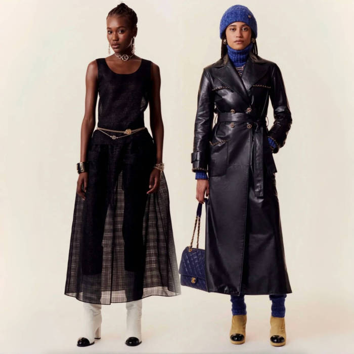 NIGO Chanel Women's Spring, Autumn And Winter Double-Breasted Solid Color Lace-Up Lapel Long Sheepskin Jacket Ngvp #nigo1534