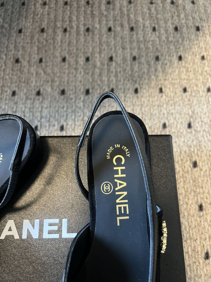 NIGO Chanel Women's Spring Summer Solid Colour Suede Leather Round Toe Ballet Sandal Shoes #nigo76711