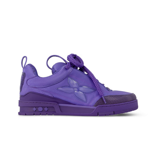 NIGO Louis Vuitton LV Skate Sneaker Men's Solid Color Calfskin Round Toe Low Top Lace Up Casual Board Shoes #nigo76697