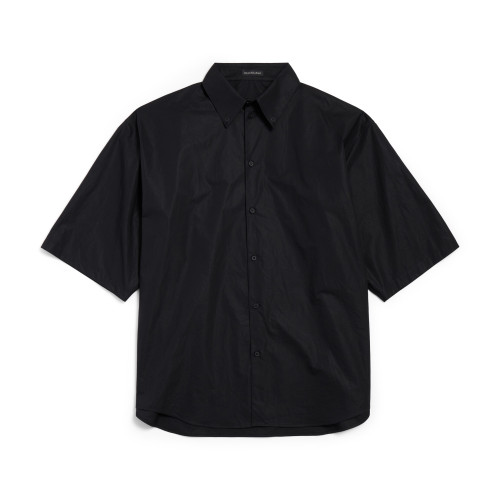 NIGO Balenciaga Men's Summer Solid Tape Letter Print Single Breasted Short Sleeve Shirt #nigo76698