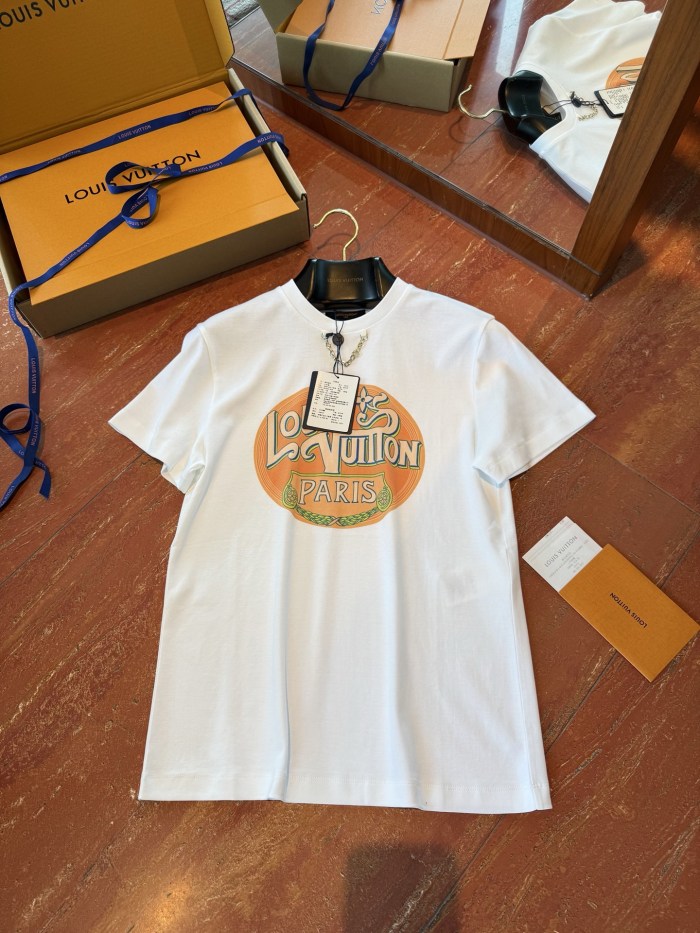 NIGO Louis Vuitton Women‘s Summer Pattern Printed Solid Color Round Neck Short Sleeve T-Shirt #nigo76696