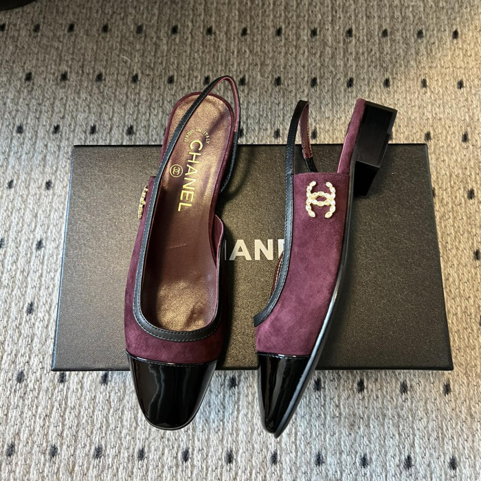 NIGO Chanel Women's Spring Summer Solid Colour Suede Leather Round Toe Ballet Sandal Shoes #nigo76711