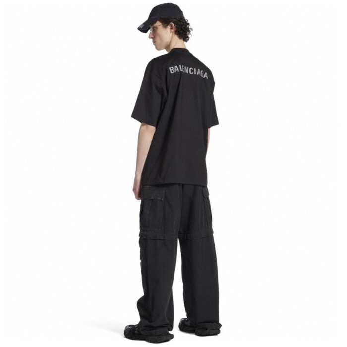 NIGO Balenciaga Men's Summer Solid Colour Letter Print Round Neck Cotton Short Sleeve T-Shirt #nigo76722