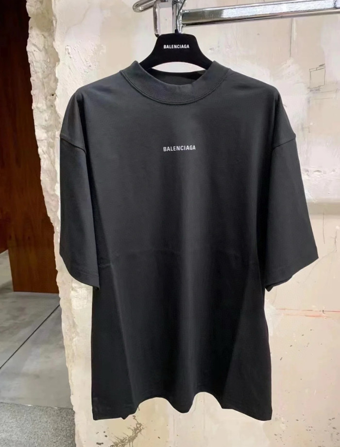 NIGO Balenciaga Men's Summer Solid Colour Letter Print Round Neck Cotton Short Sleeve T-Shirt #nigo76722