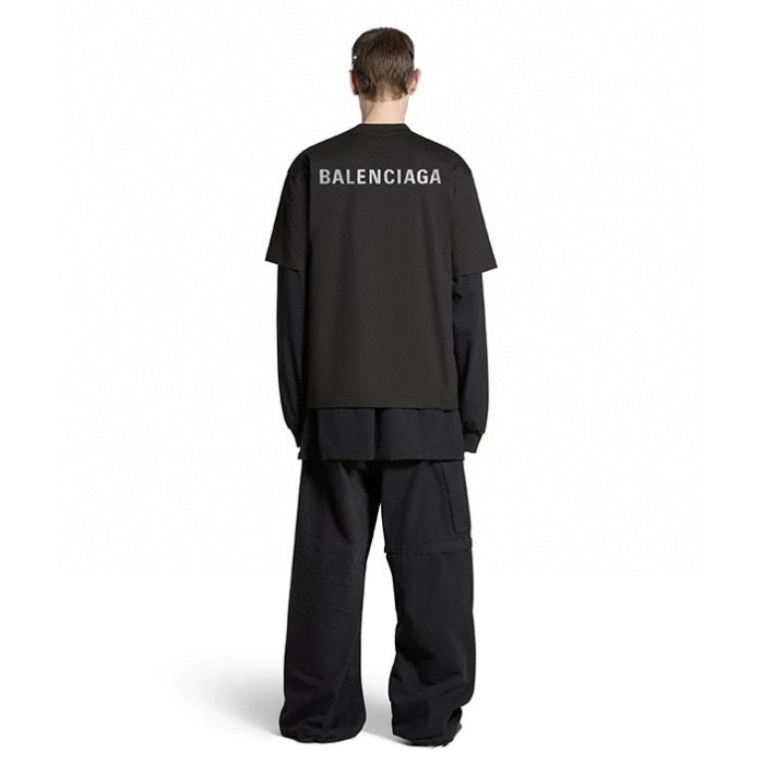 NIGO Balenciaga Men's Summer Solid Colour Letter Print Round Neck Cotton Short Sleeve T-Shirt #nigo76722