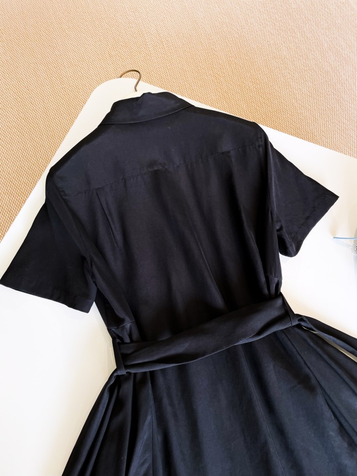 NIGO Loewe Women's Summer Solid Colour Printed Embroidery Button Shirt Style Short Sleeve Dresses #nigo76729