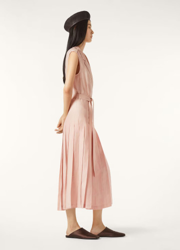 NIGO Loro Piana Women's Summer Solid Color Shirt Neck Side Slit Linen Sleeveless Bryce Dresses Ngvp #nigo1541