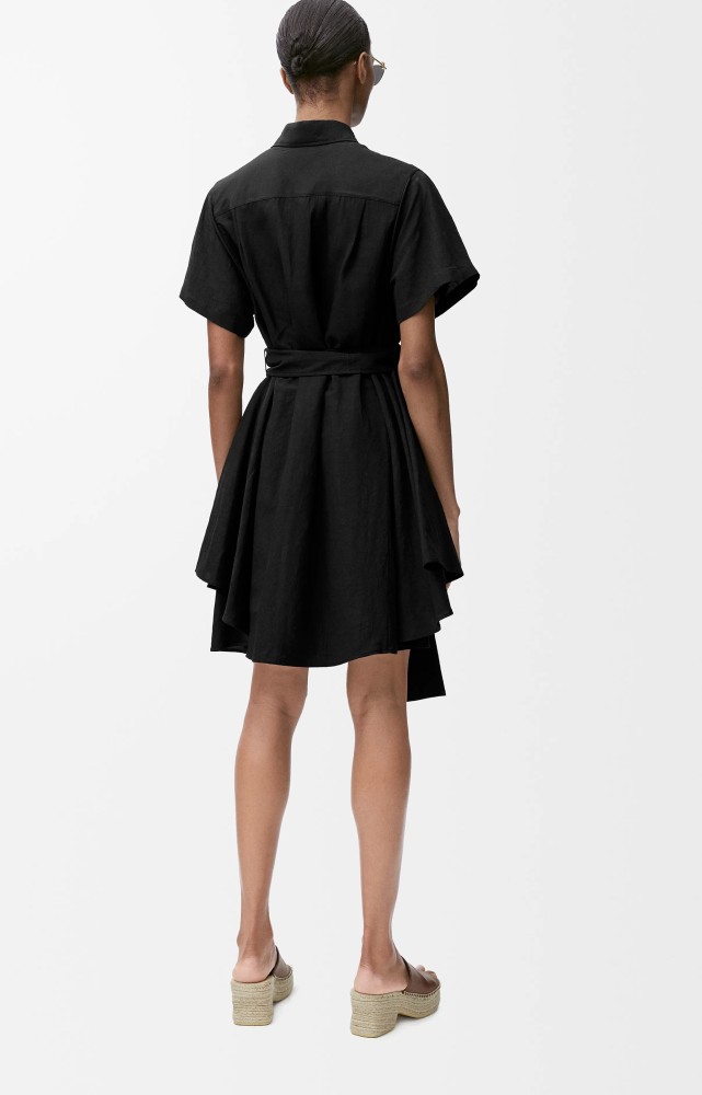 NIGO Loewe Women's Summer Solid Colour Printed Embroidery Button Shirt Style Short Sleeve Dresses #nigo76729