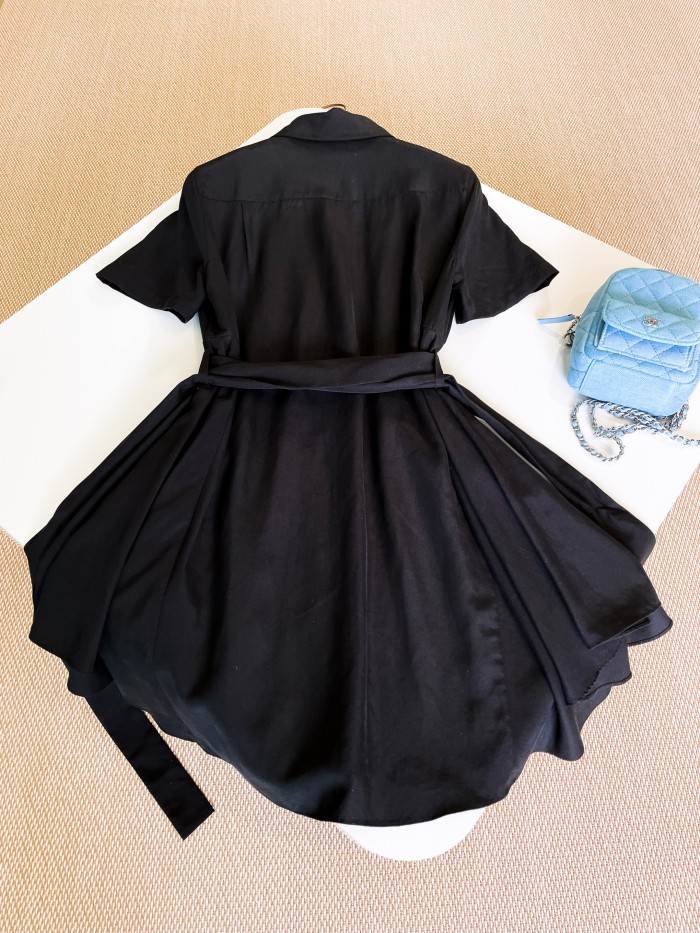NIGO Loewe Women's Summer Solid Colour Printed Embroidery Button Shirt Style Short Sleeve Dresses #nigo76729