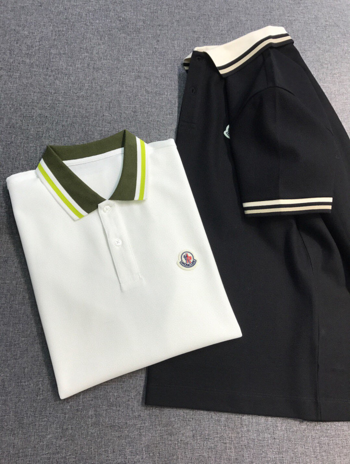 NIGO Moncler Men's Summer Embroidered Letter Print Polo Neck Solid Color Short Sleeve T-Shirt #nigo76714
