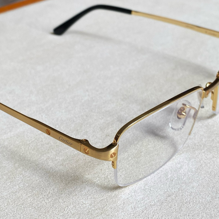 NIGO Cartier Men's Solid Colour Spliced Legs Metal Rectangular Optical Frames Eyeglasses Optical Glasses #nigo76724
