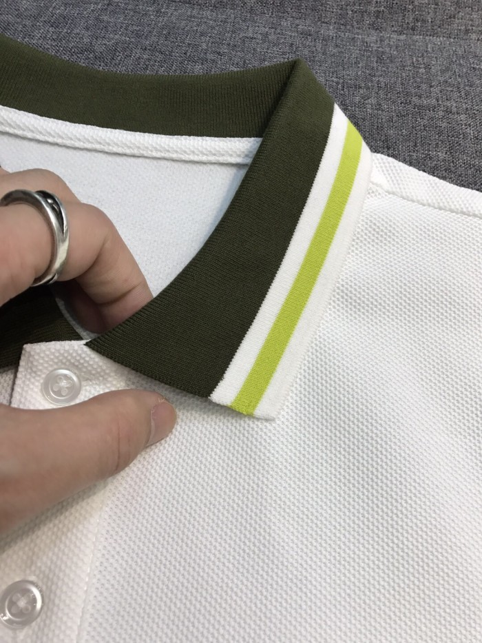 NIGO Moncler Men's Summer Embroidered Letter Print Polo Neck Solid Color Short Sleeve T-Shirt #nigo76714