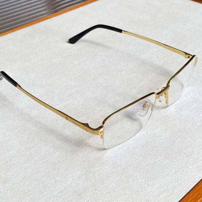 NIGO Cartier Men's Solid Colour Spliced Legs Metal Rectangular Optical Frames Eyeglasses Optical Glasses #nigo76724