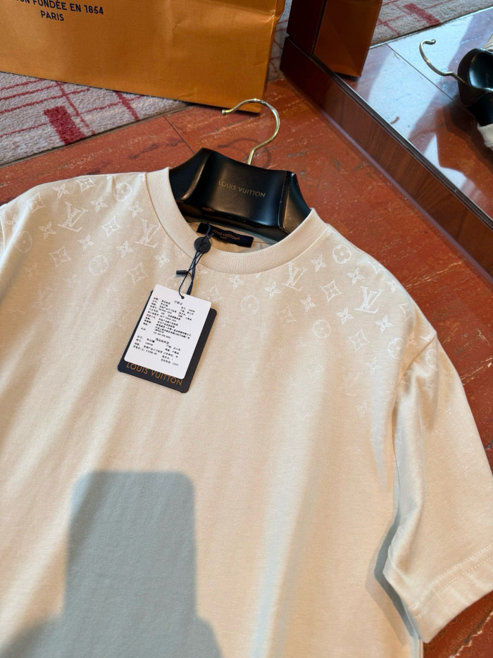 NIGO Louis Vuitton Men's Summer Solid Color Gradient Print Round Neck Cotton Short Sleeve T-Shirt #nigo76738