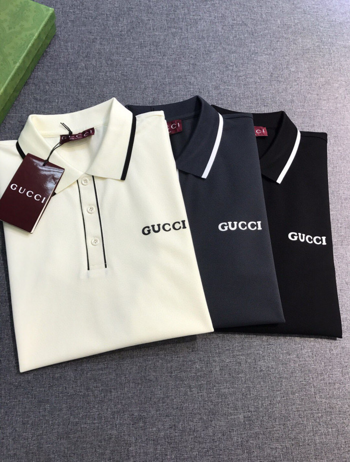 NIGO Gucci Men's Summer Solid Colour Logo Printed Stripe Polo Neck Short Sleeve T-Shirt #nigo76733