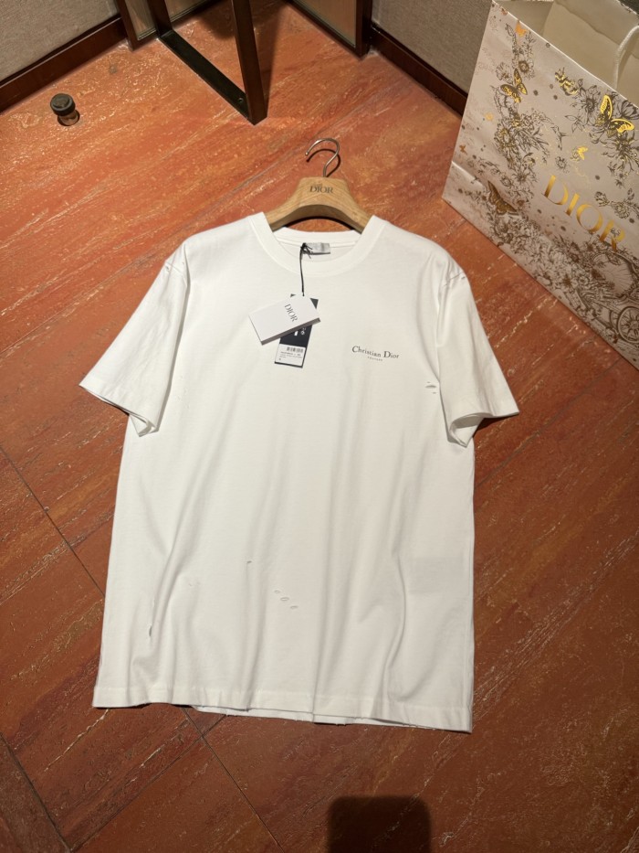 NIGO Dior Men's Summer Solid Color Floral Pattern Letter Print Round Neck Cotton Short Sleeve T-Shirt #nigo76737