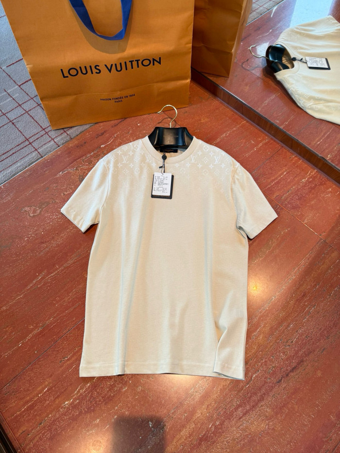 NIGO Louis Vuitton Men's Summer Solid Color Gradient Print Round Neck Cotton Short Sleeve T-Shirt #nigo76738