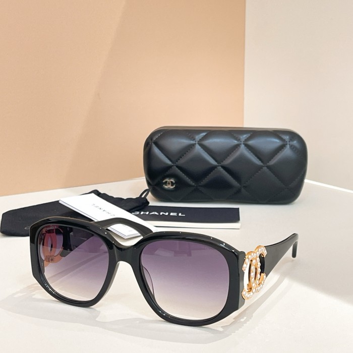 NIGO Chanel Women's Solid Colour Hollow Out Design Legs Irregular Shape Sunglasses Eyeglasses Glasses #nigo76762