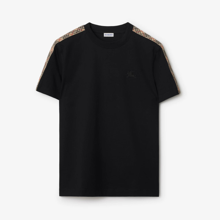 NIGO Burberry Men's Summer War Horse Embroidery Check Print Short Sleeve Round Neck T-Shirt #nigo76765
