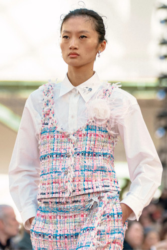 NIGO Chanel Women's Spring And Autumn High Street Cotton And Silk Tweed Multicolor Round Neck Sleeveless Vest Casual Mid Waist Shorts Ngvp #nigo1551