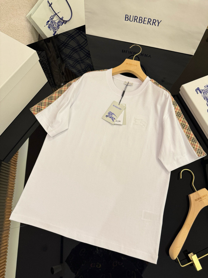 NIGO Burberry Men's Summer War Horse Embroidery Check Print Short Sleeve Round Neck T-Shirt #nigo76765
