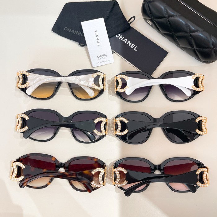 NIGO Chanel Women's Solid Colour Hollow Out Design Legs Irregular Shape Sunglasses Eyeglasses Glasses #nigo76762