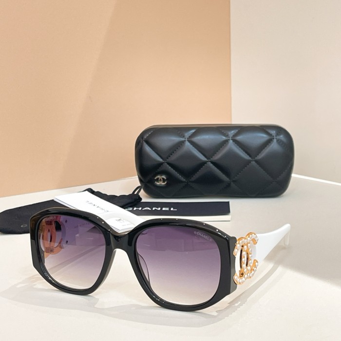 NIGO Chanel Women's Solid Colour Hollow Out Design Legs Irregular Shape Sunglasses Eyeglasses Glasses #nigo76762