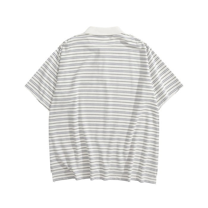 NIGO Balenciaga Men's Summer Solid Colour Stripe Printed Embroidery Pattern Printed Polo Neck Short Sleeve T-Shirt #nigo76767
