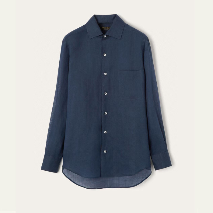 NIGO Loro Piana André Women's Shirt Spring And Summer Solid Colour Fashion Temperament Linen Lapel Single-breasted Shirt Ngvp #nigo1611