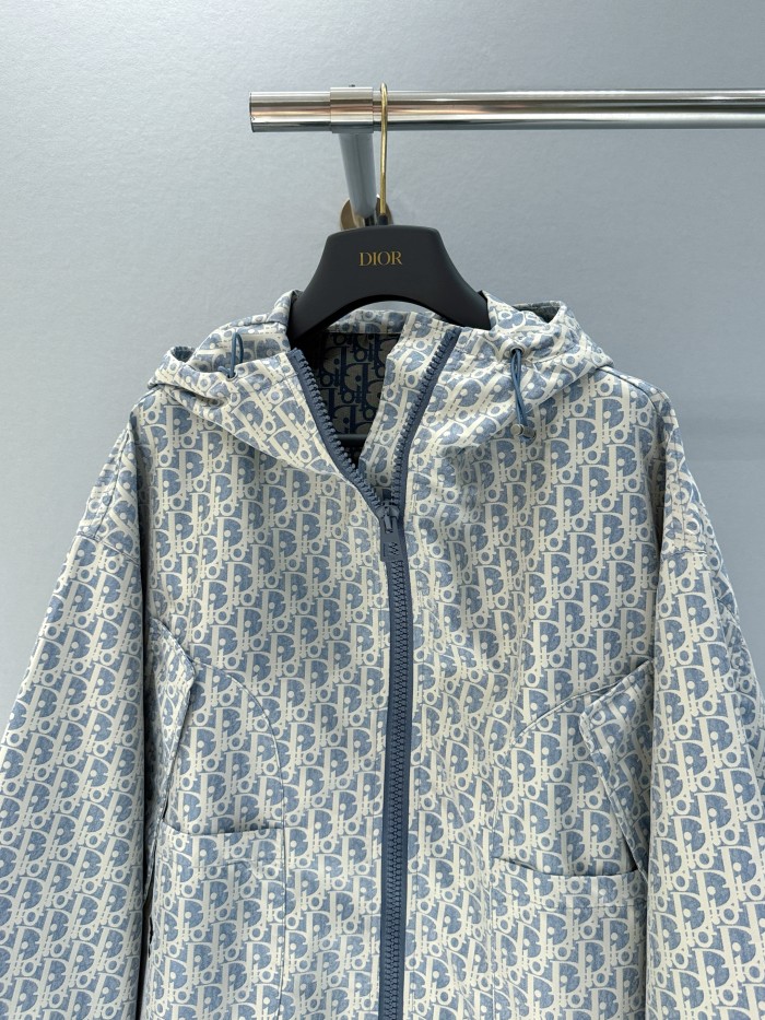 NIGO Dior Dioriviera Women's Spring and Autumn Blue Letter Print Zip Long Sleeve Jacket Casual Lace Up Trousers Pants Set Suit #nigo76772